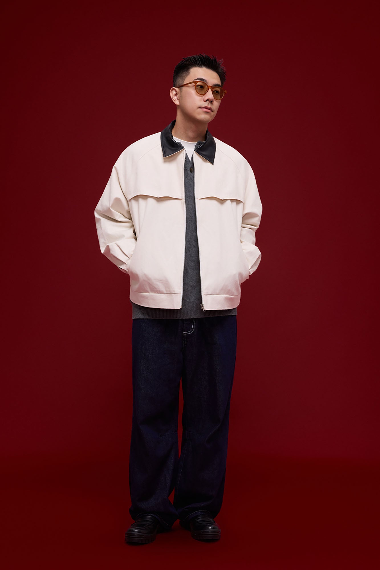 BANANA CLUB Faux Leather Collar Cotton Jacket-Jacket-S-White-Free Shipping Leatheretro