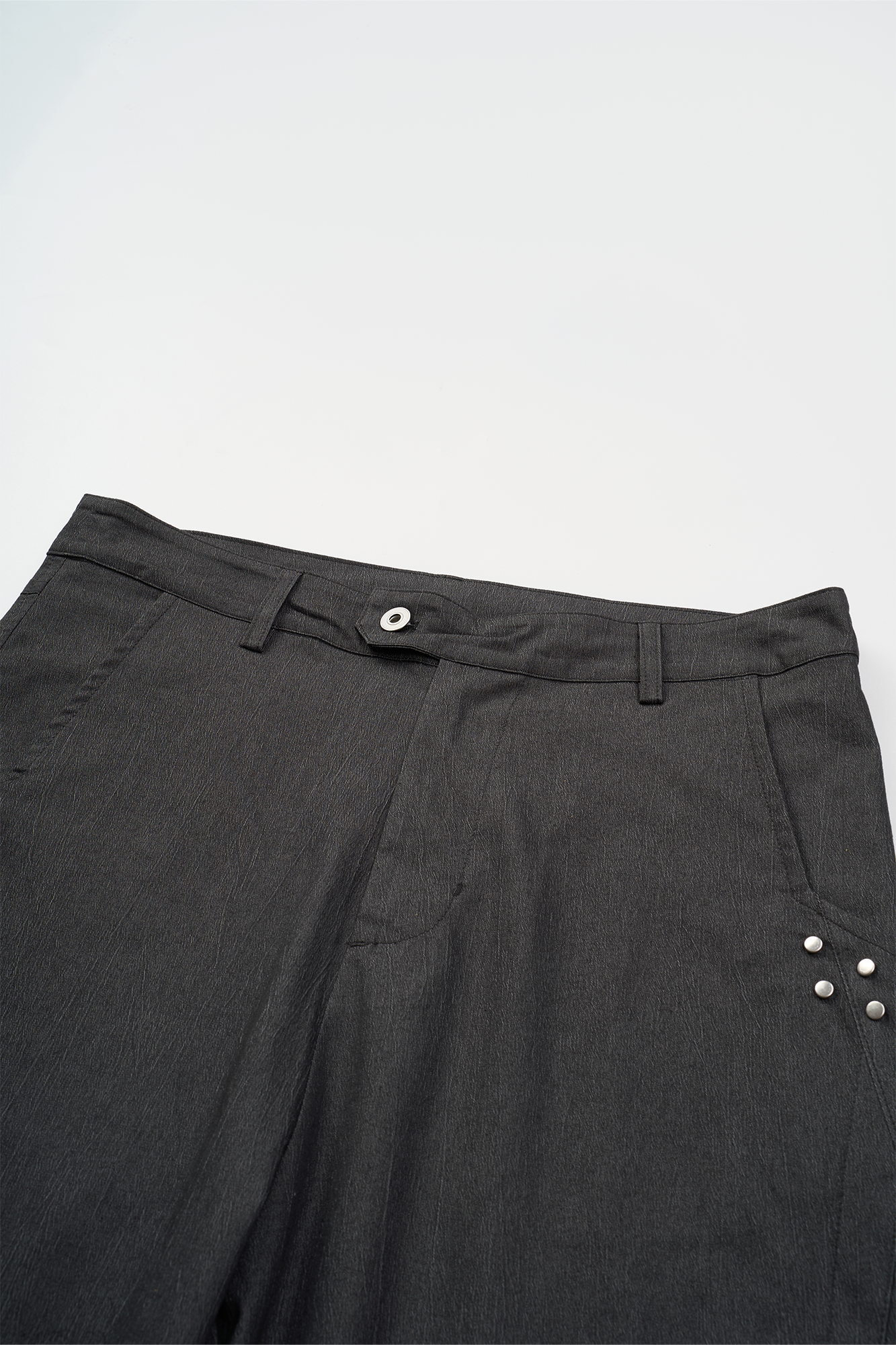 GONGHE REPUB Washed Studded Straight-Leg Pants-Pants-S-Free Shipping Leatheretro