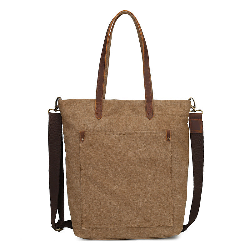 Fashion Large Storage Canvas Tote Handbags 0255-Handbags-Coffee-Free Shipping Leatheretro