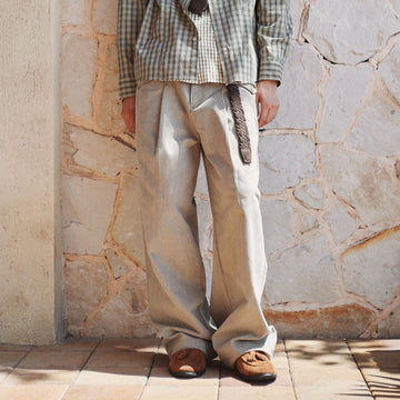 GONGHE REPUB Brushed Pleated Straight-Leg Trousers-Pants-S-Free Shipping Leatheretro