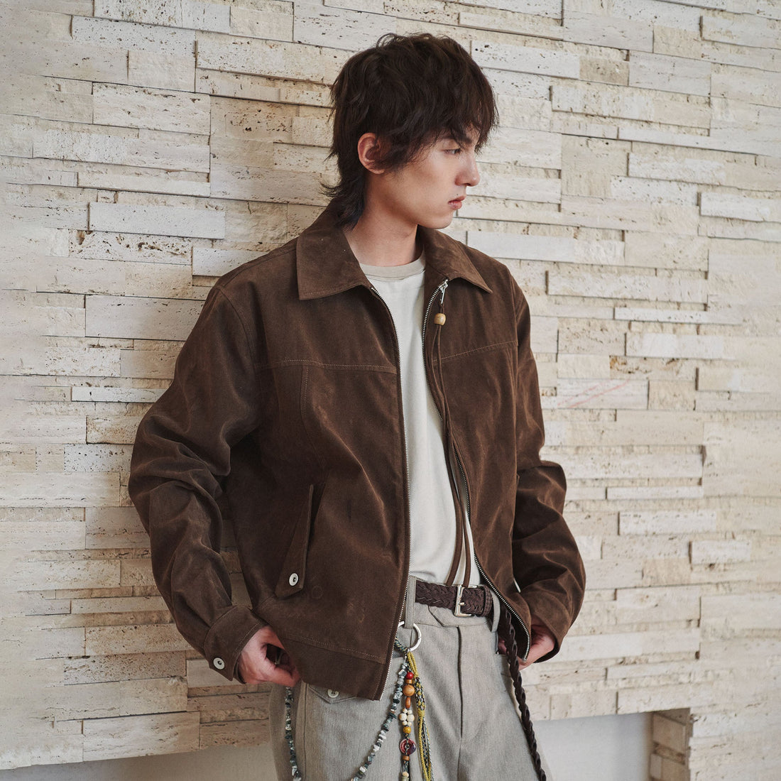 GONGHE REPUB Short-Pile Faux Suede Jacket-Jacket-S-Free Shipping Leatheretro