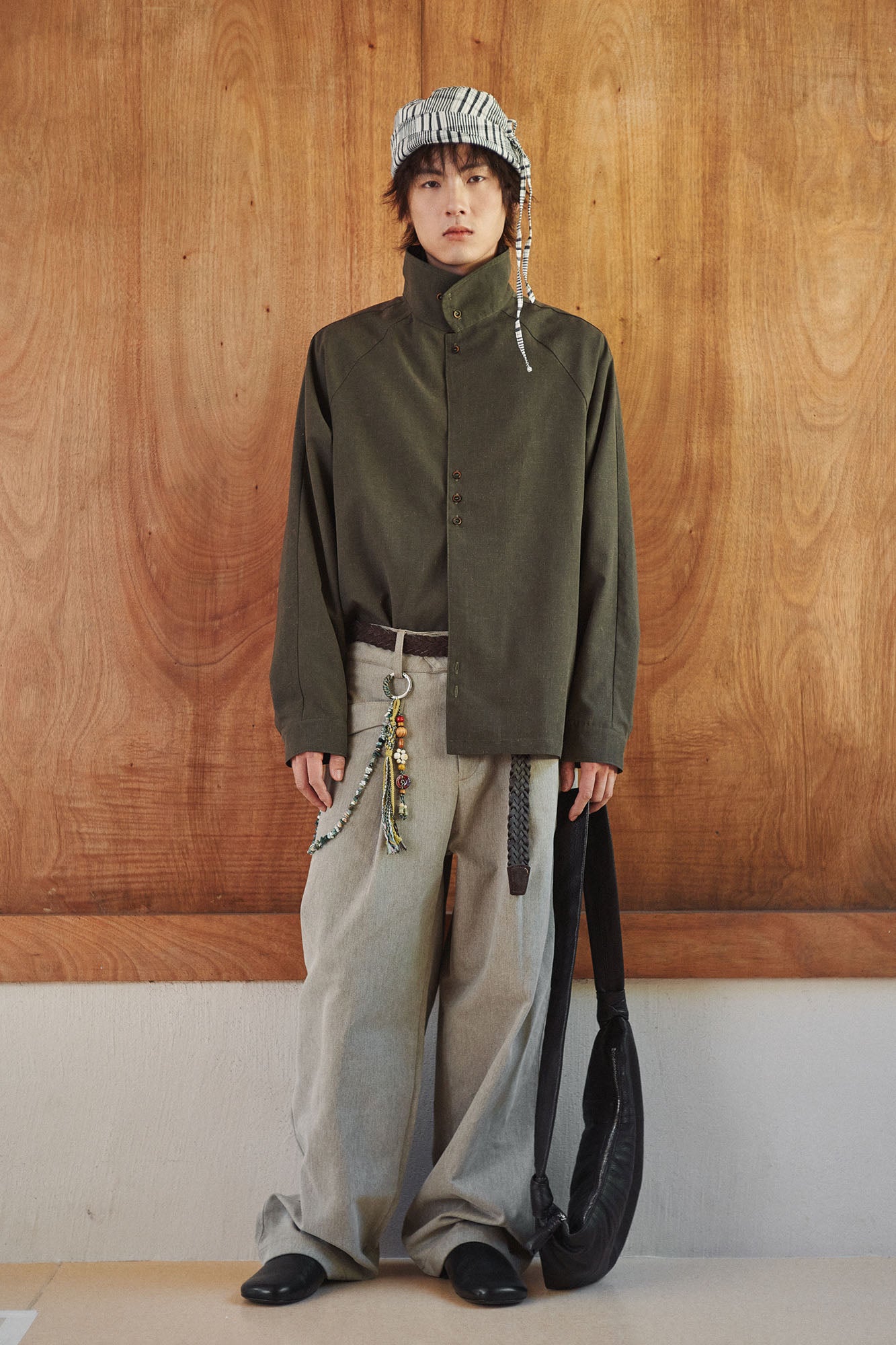 GONGHE REPUB Brushed Pleated Straight-Leg Trousers-Pants-S-Free Shipping Leatheretro