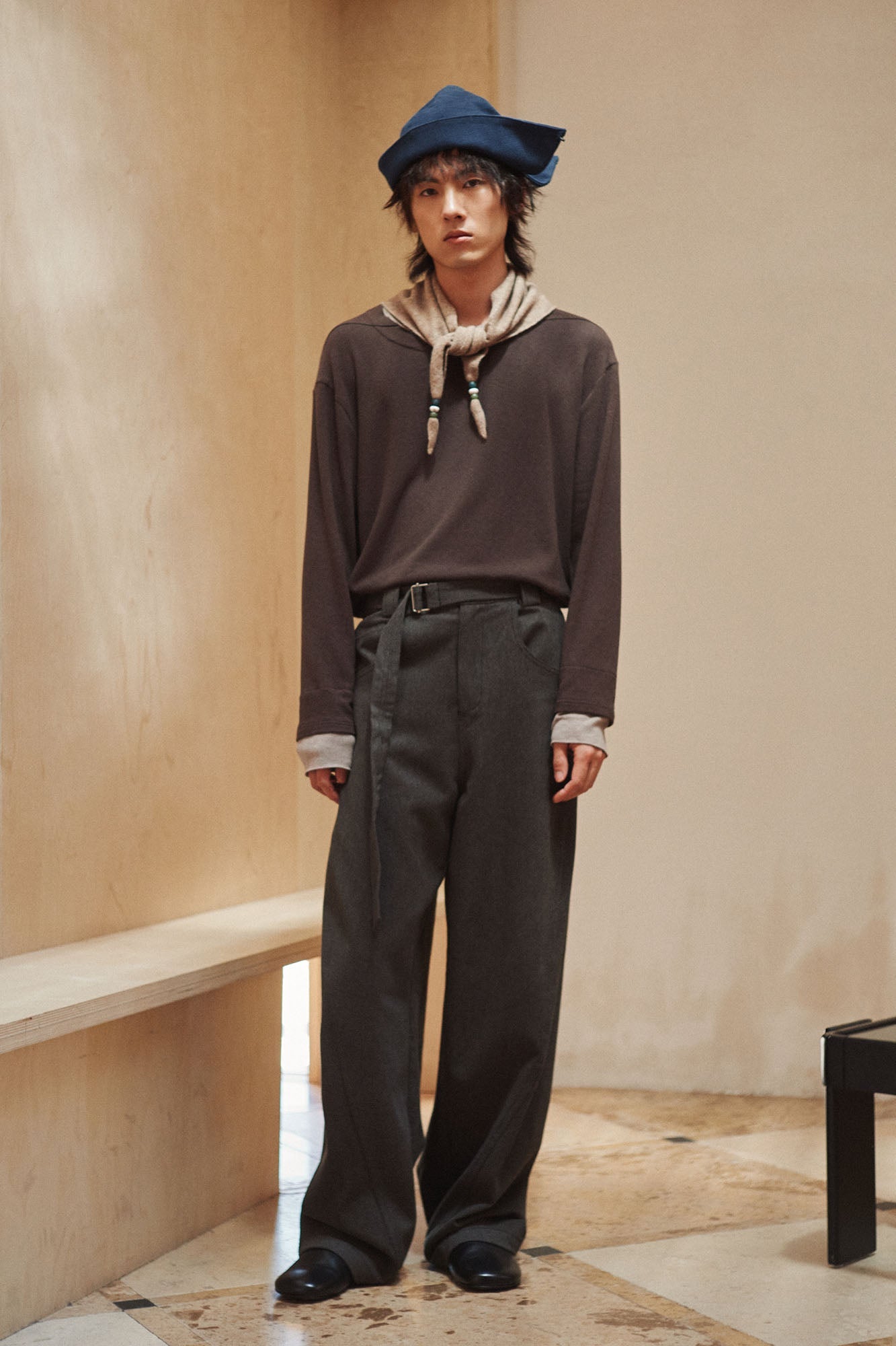 GONGHE REPUB Brushed Detachable Belt Wide-Leg Pants-Pants-XS-Free Shipping Leatheretro