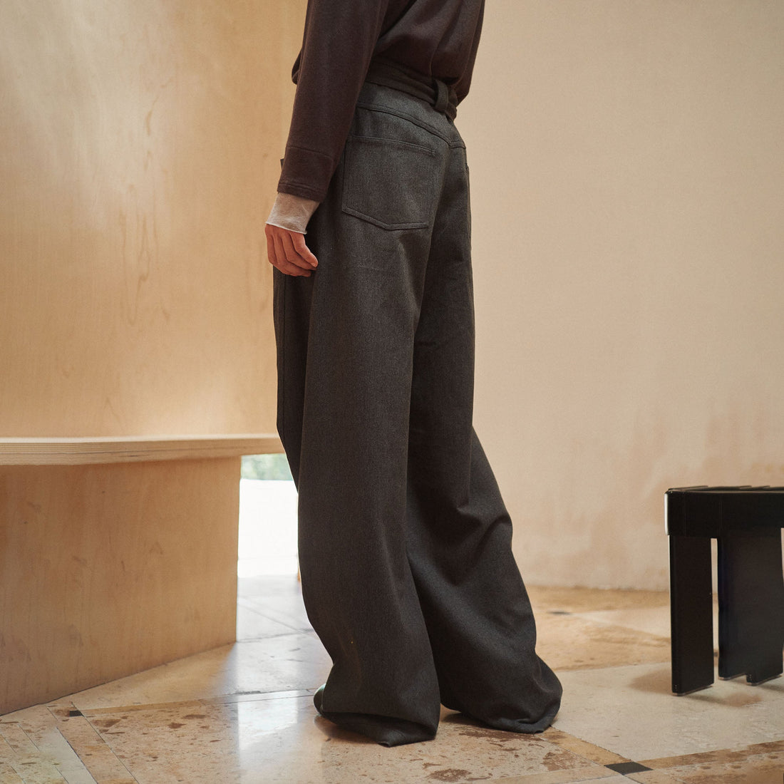 GONGHE REPUB Brushed Detachable Belt Wide-Leg Pants-Pants-XS-Free Shipping Leatheretro