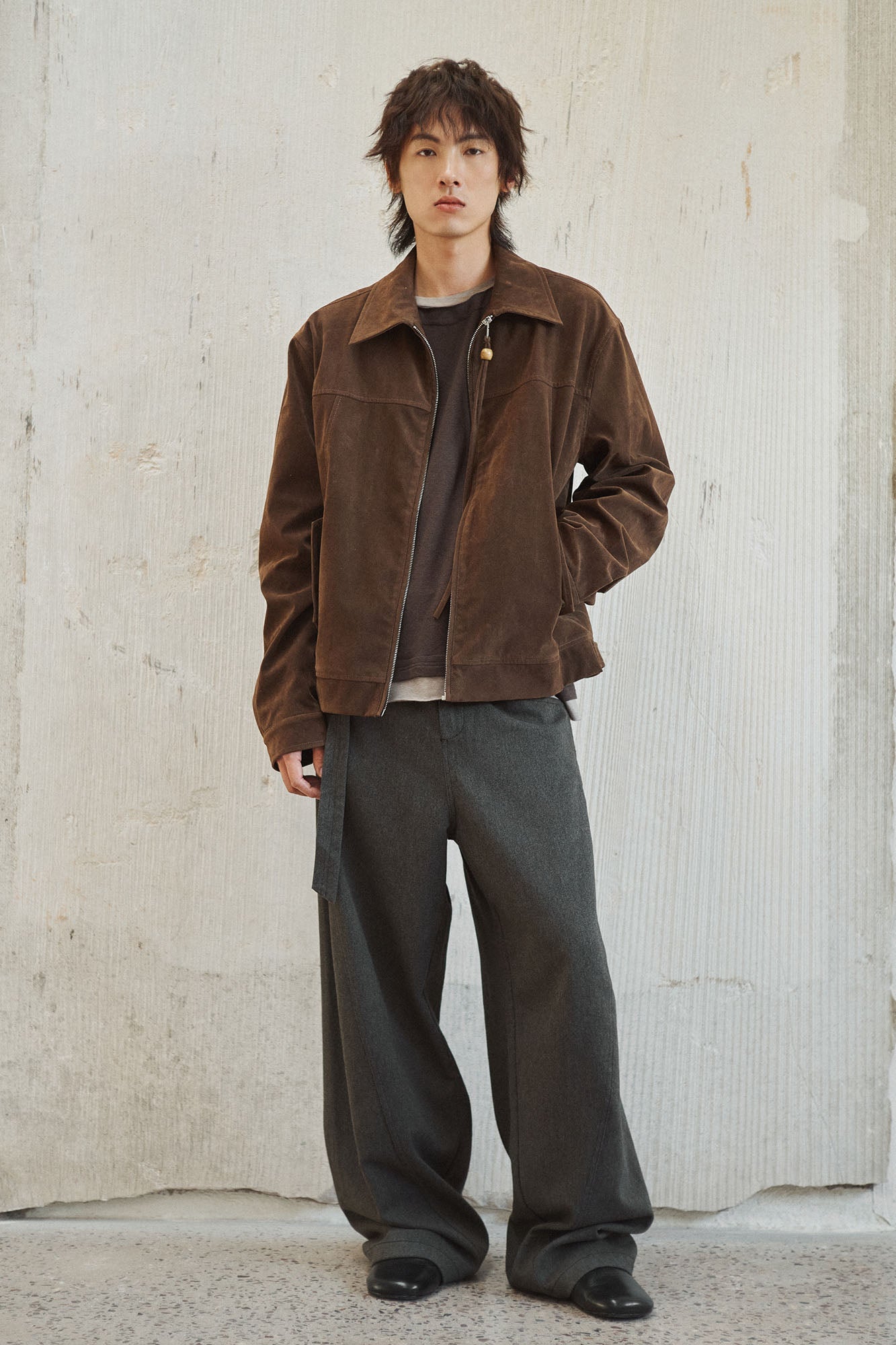 GONGHE REPUB Short-Pile Faux Suede Jacket-Jacket-S-Free Shipping Leatheretro