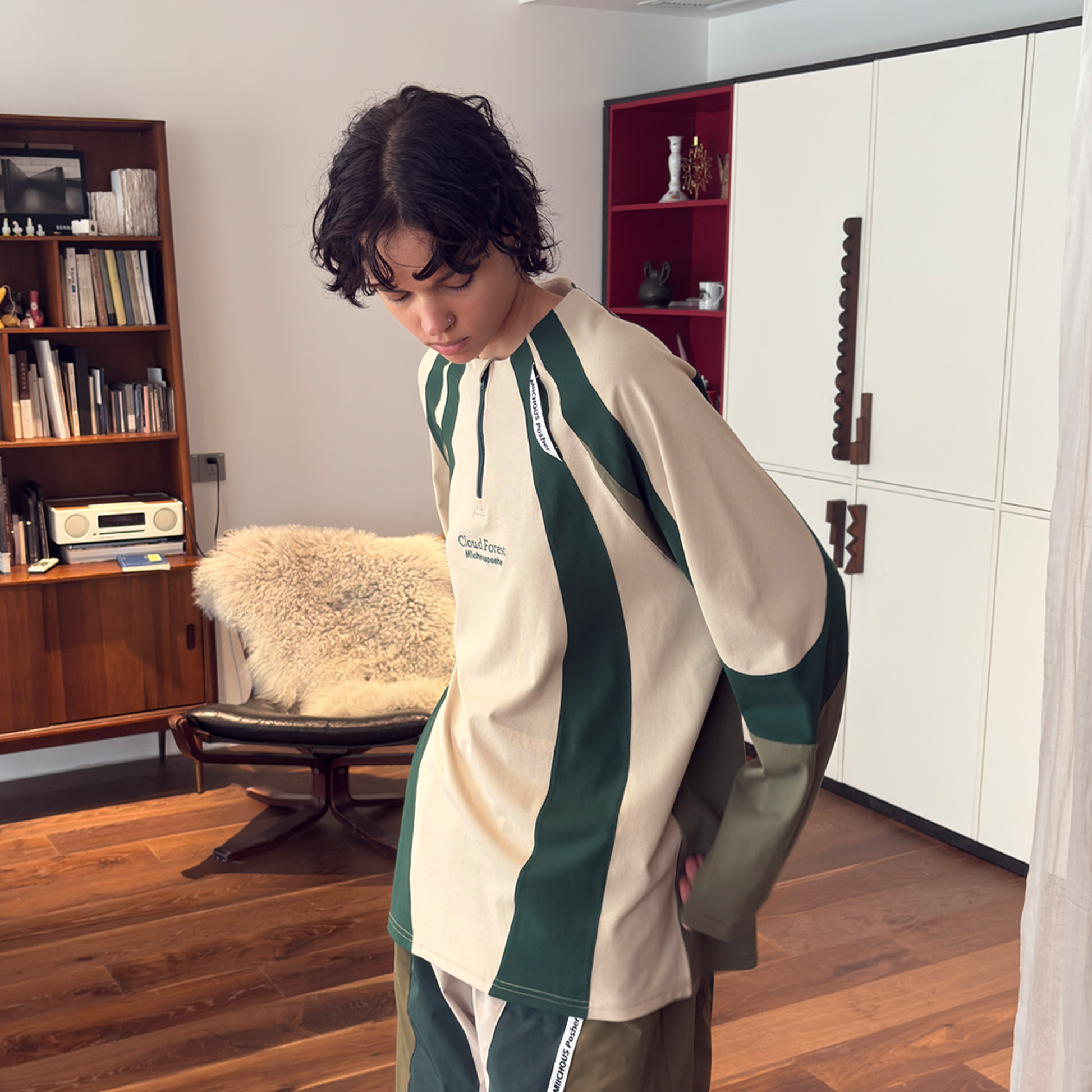 MIICHOUS Contrast Panel UV-Protection Long-Sleeve Tee-L/S Tee-S-Yellow-Free Shipping Leatheretro