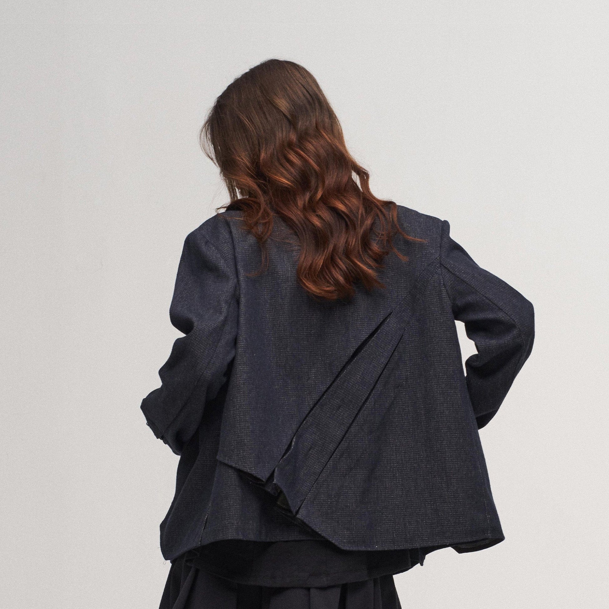 ILNya Nieternite Nifutur Double-Layer Weave Linen Jacket Blue-Jacket-S (0)-Free Shipping Leatheretro