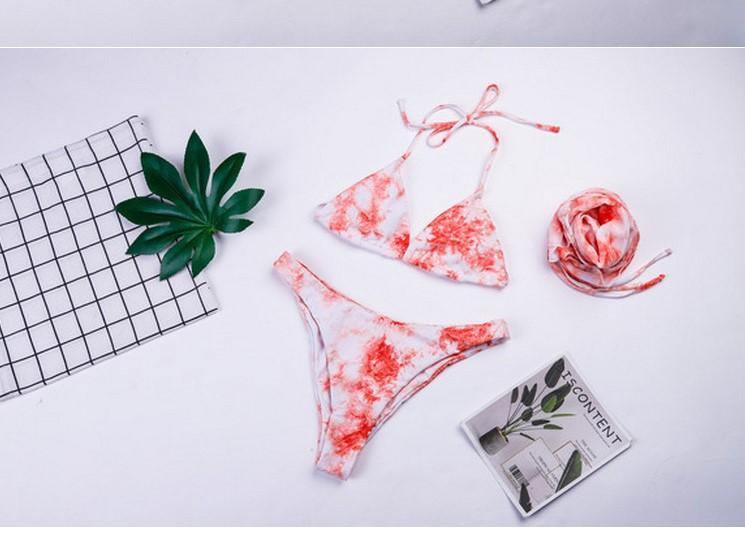 Fashion Floral Print 3pcs Bikini Swimwear-Women Swimwear-Pink-S-Free Shipping Leatheretro