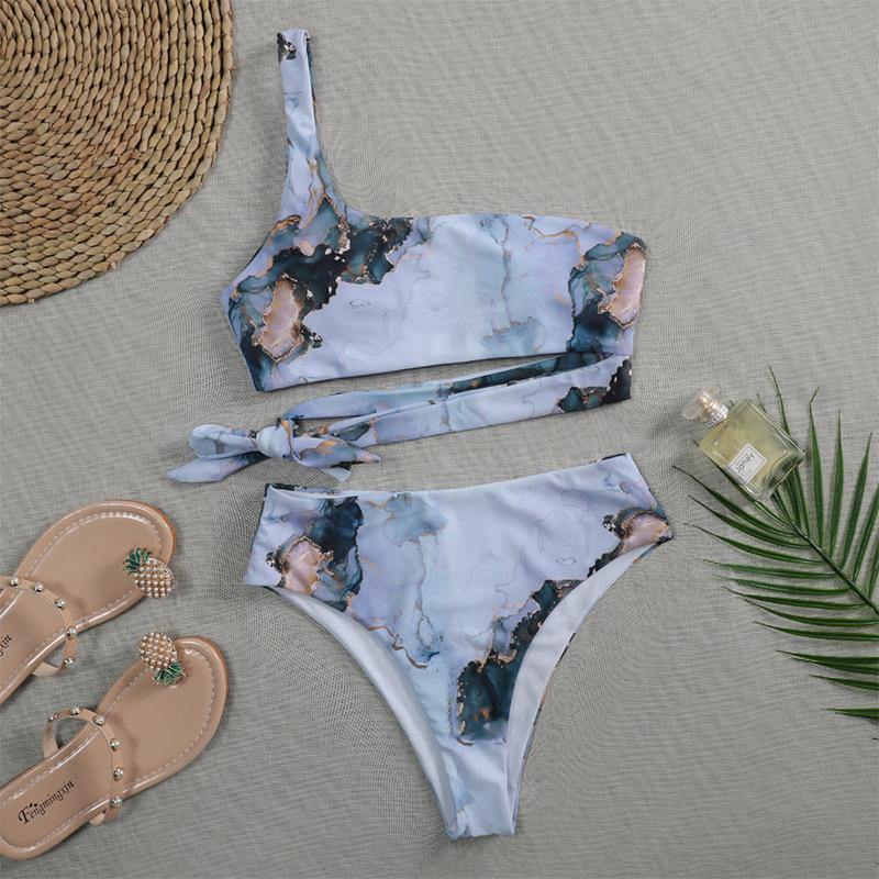 Sexy Straps High Waist Bikini Swimsuits-Women Swimwear-White-S-Free Shipping Leatheretro