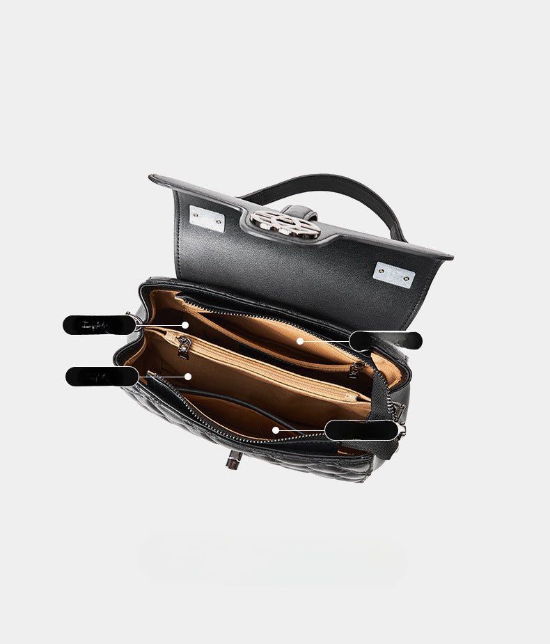 Luxury Leather Tote Bag for Women-Handbags-Black-23*11*17-Free Shipping Leatheretro