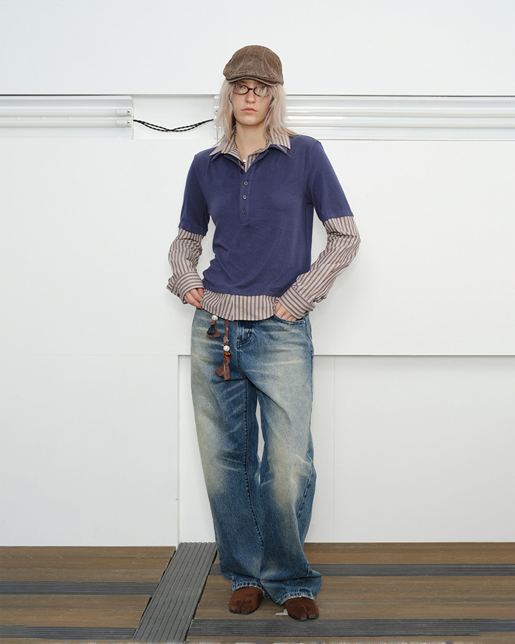 KREATE Classic Washed Whiskered Jeans-Jeans-S-Free Shipping Leatheretro