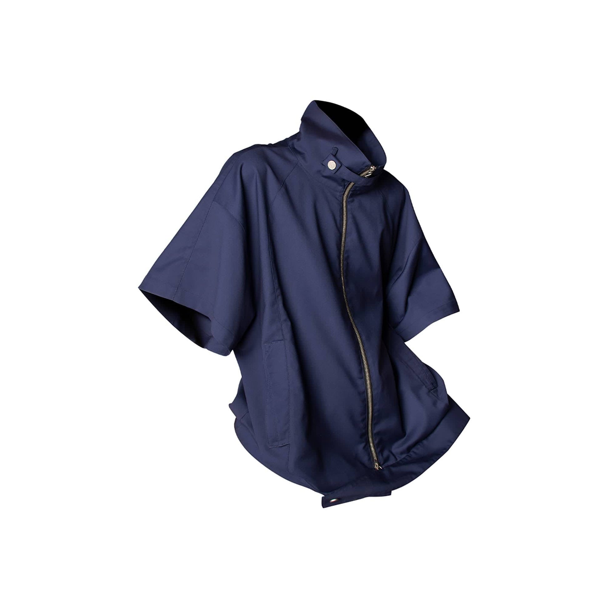 RELABEL Utility Stand Collar Half-Sleeve Jacket-Jacket-XS-Gray-Free Shipping Leatheretro