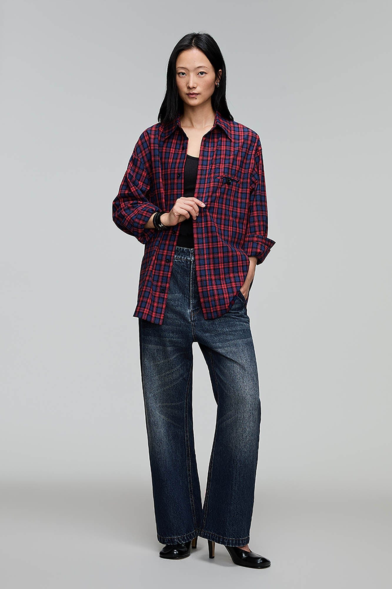 OPICLOTH Lyocell-Blend Washed Straight-Leg Jeans-Jeans-XS-Free Shipping Leatheretro