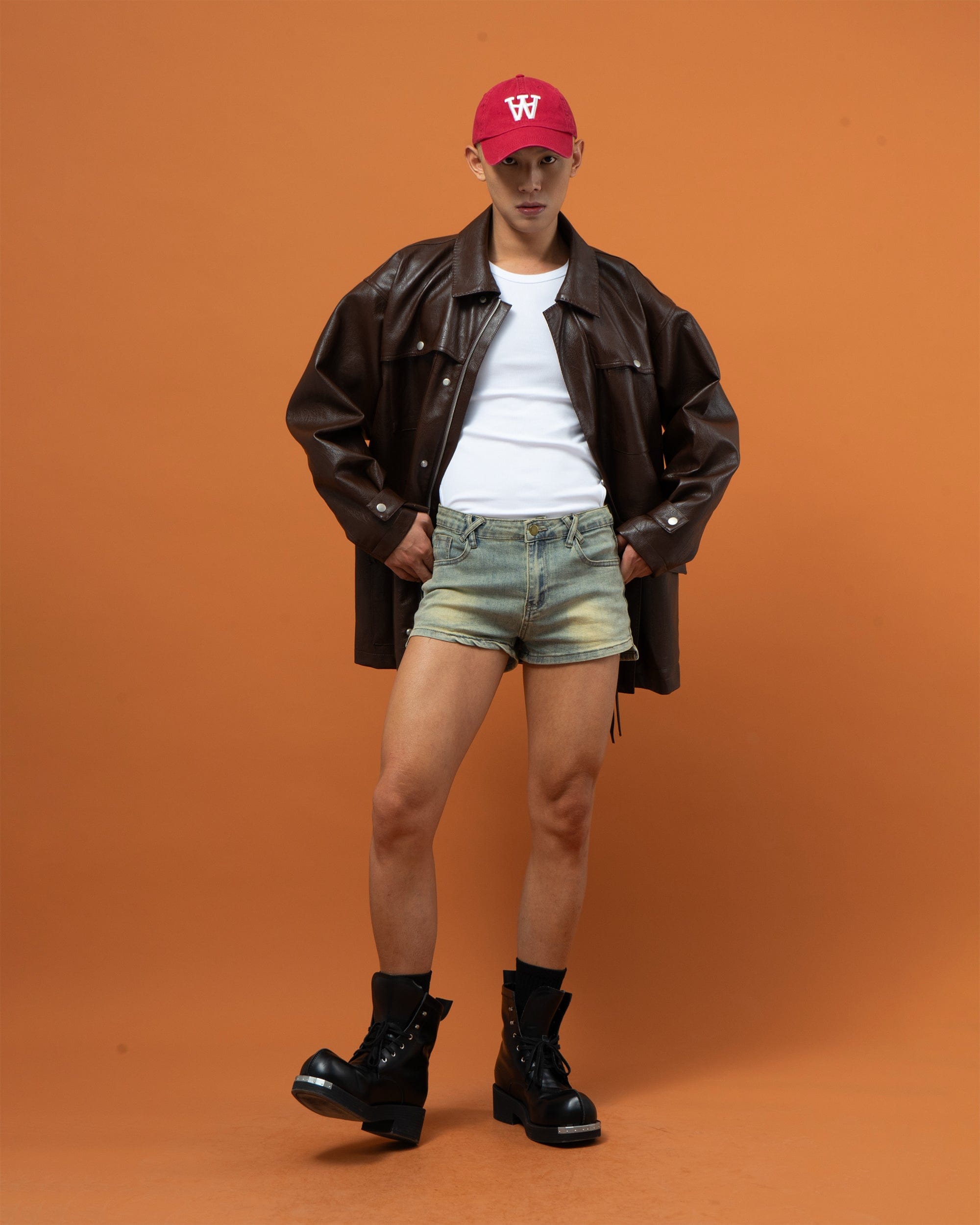 CLP Big Pocket Oversized Faux Leather Jacket-Jacket-S-Free Shipping Leatheretro