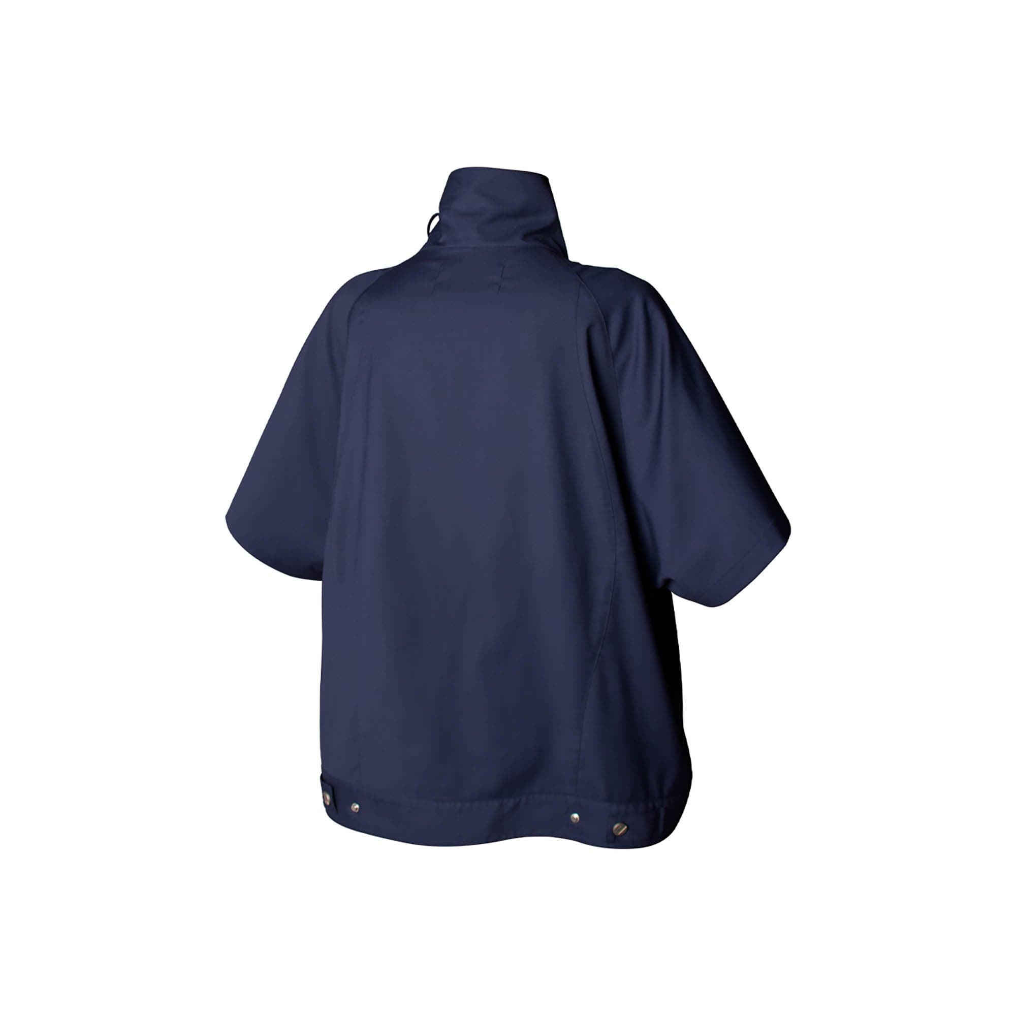 RELABEL Utility Stand Collar Half-Sleeve Jacket-Jacket-XS-Gray-Free Shipping Leatheretro