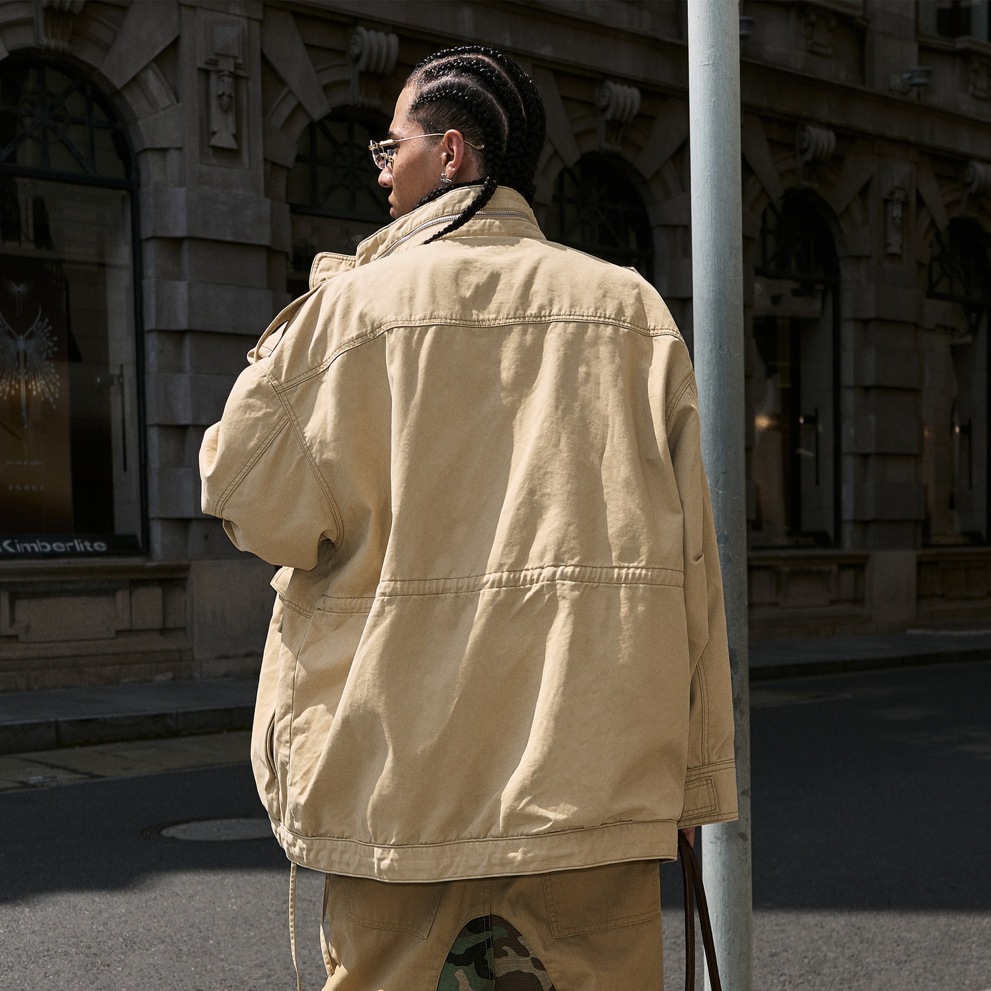 STEEPC Embroidered-Patch Multi-Pocket Oversized Jacket-Jacket-S (1)-Free Shipping Leatheretro