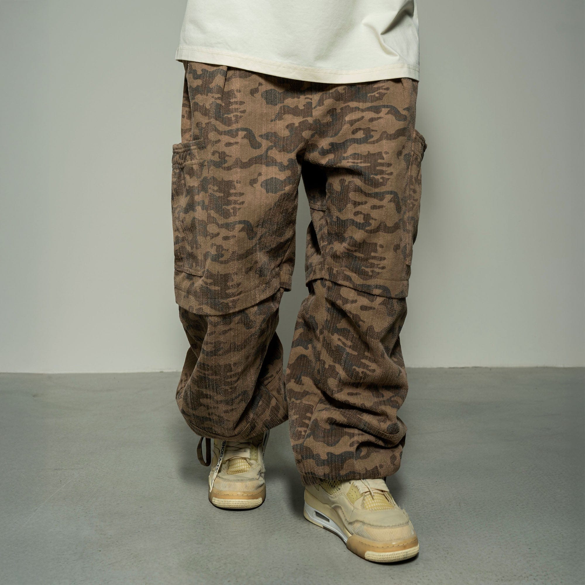 MAKEMORE Camo Multi-Pocket Panel Cargo Pants-Pants-S-Free Shipping Leatheretro