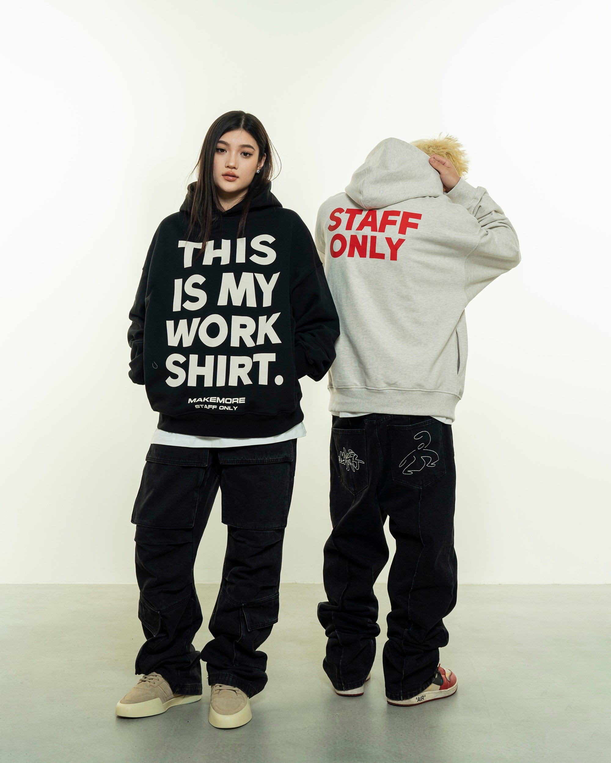 MAKEMORE THIS IS MY WORK SHIRT Hoodie-Hoodie-S-Black-Free Shipping Leatheretro
