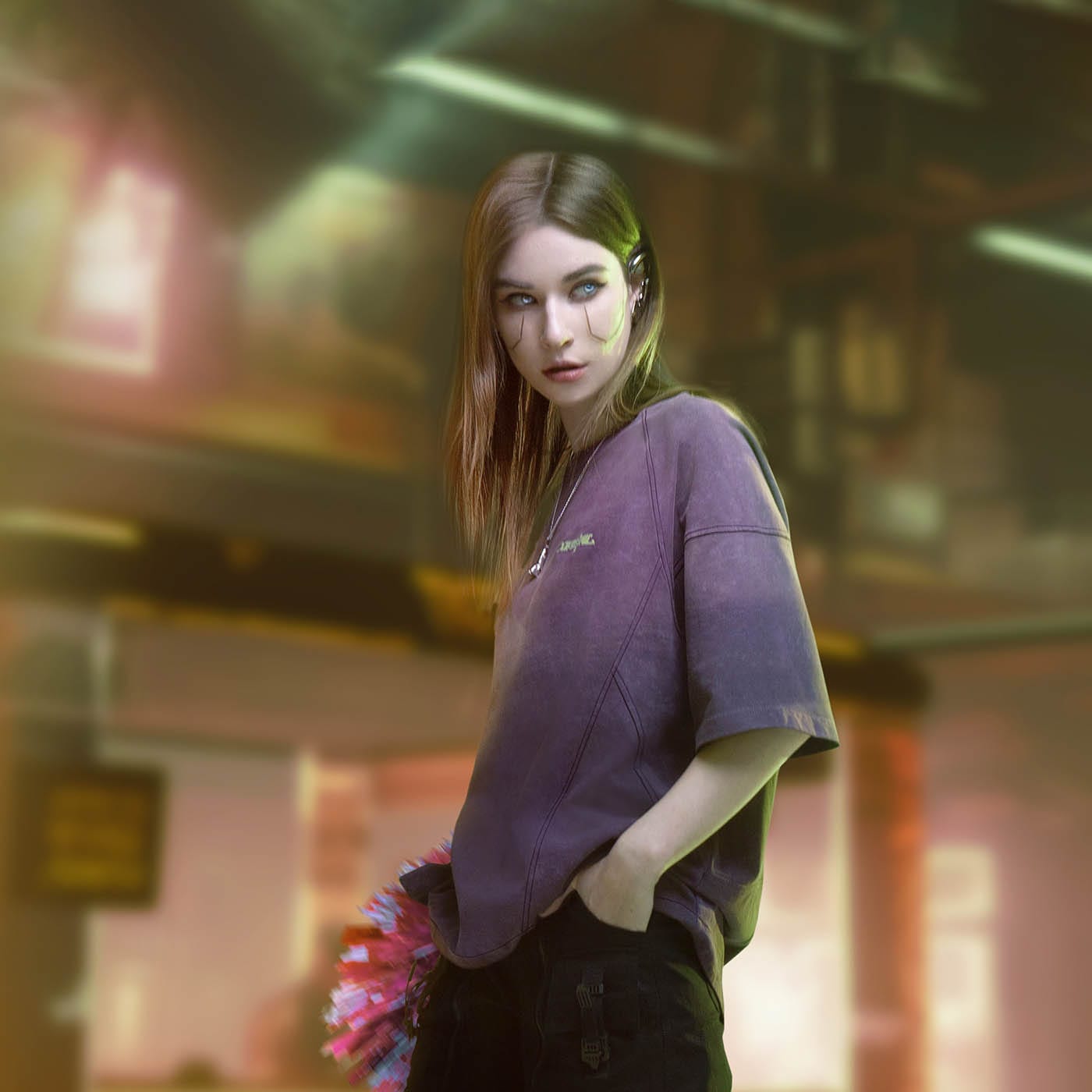 XIPHEVIL Spliced Luminescence LOGO T-Shirt-T Shirt-XS-Grey-Free Shipping Leatheretro