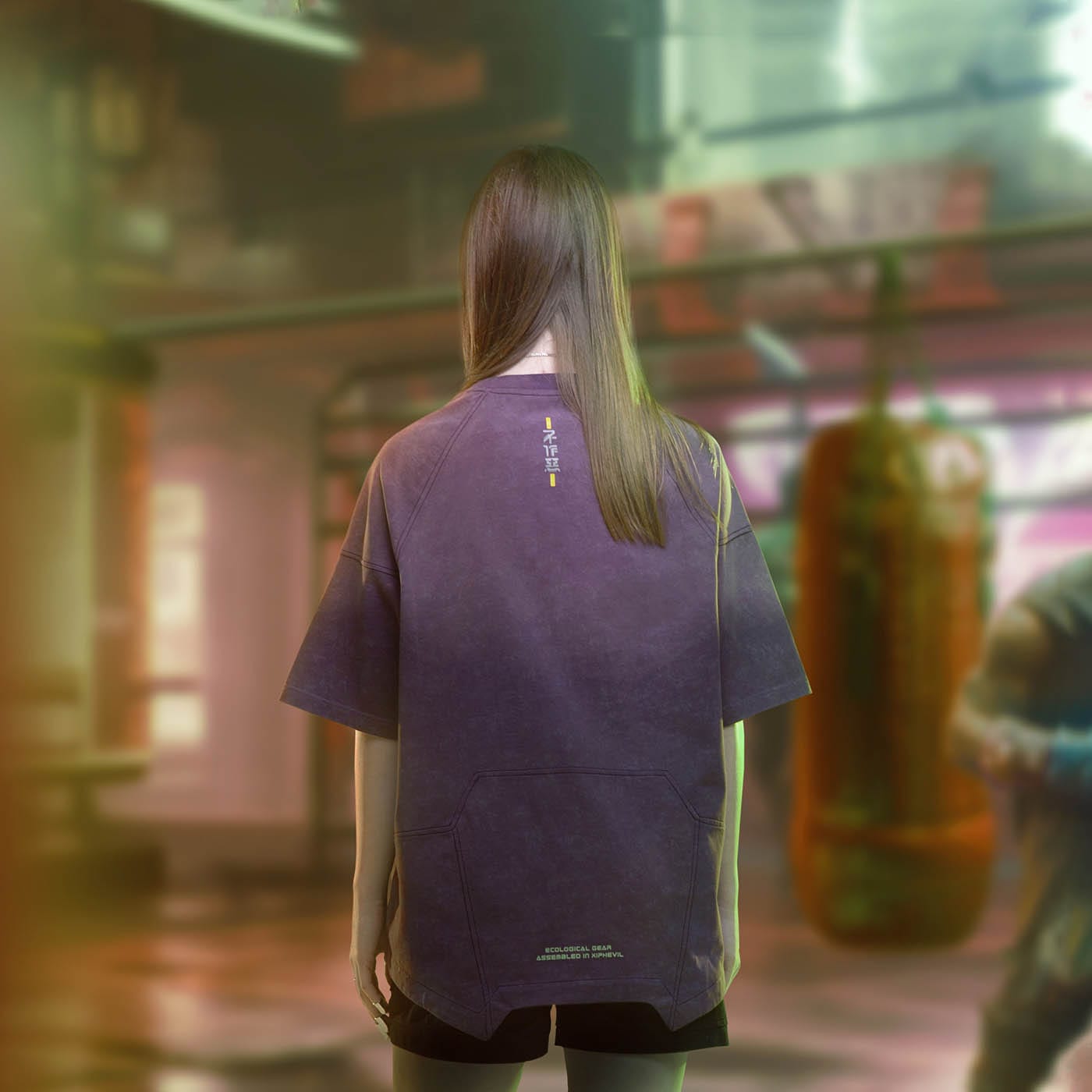 XIPHEVIL Spliced Luminescence LOGO T-Shirt-T Shirt-XS-Grey-Free Shipping Leatheretro