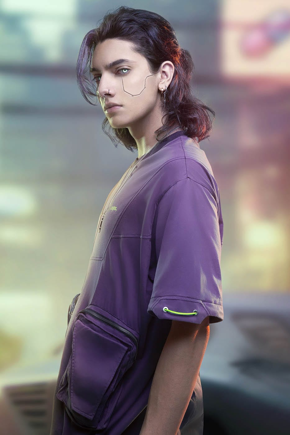 XIPHEVIL Asymmetrical Spliced Double-Pocket T-Shirt-T Shirt-XS-Free Shipping Leatheretro