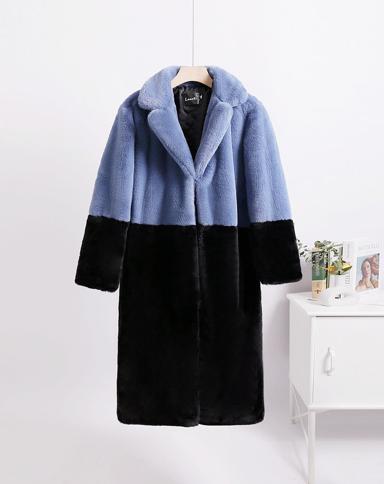 Fashion Winter Faux Fur Plus sizes Long Coats for Women-Outerwear-M-S-Free Shipping Leatheretro