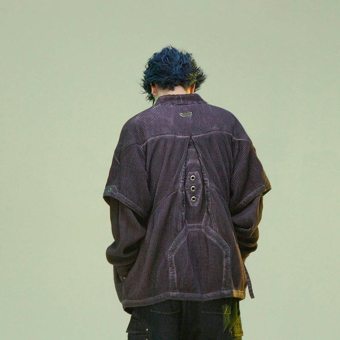 XIPHEVIL Cyberpunk Double-Layer Taoist Robe-Jacket-XS-Purple-Free Shipping Leatheretro