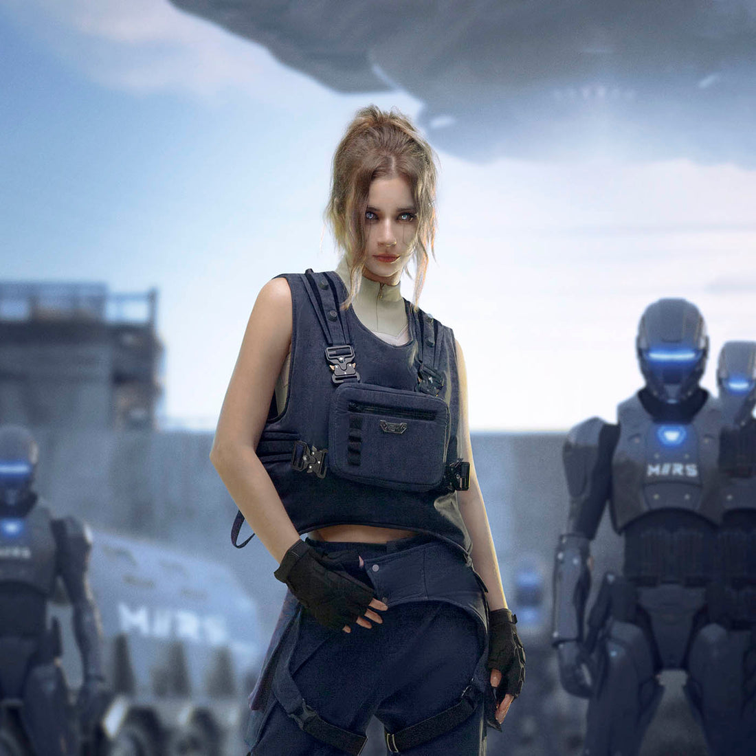 XIPHEVIL Detachable Chest Bag Tactical Vest-T Shirt-XS-Free Shipping Leatheretro