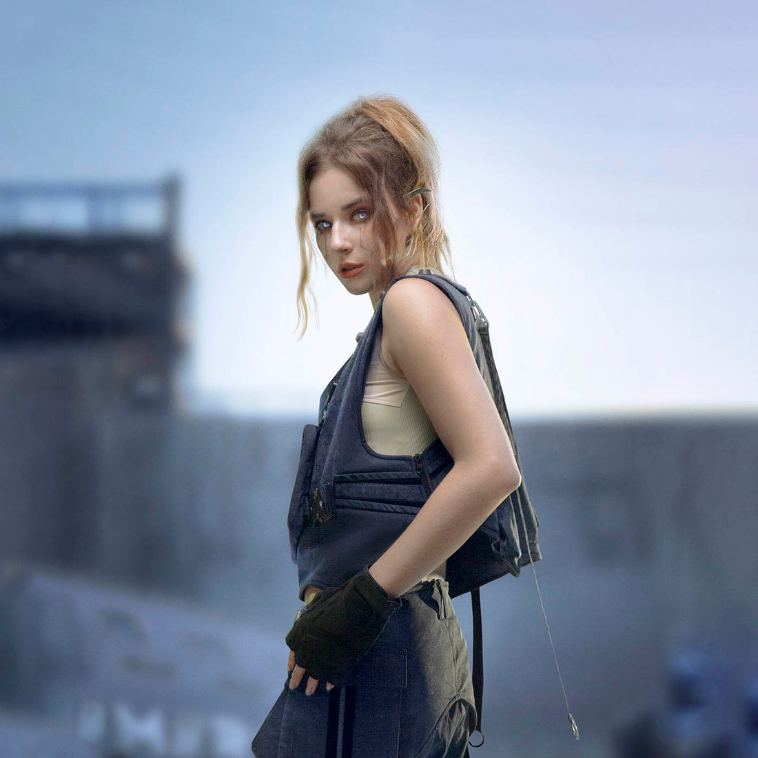 XIPHEVIL Detachable Chest Bag Tactical Vest-T Shirt-XS-Free Shipping Leatheretro