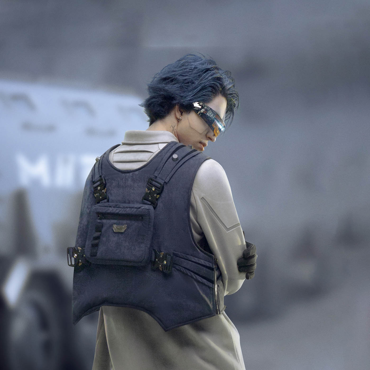 XIPHEVIL Detachable Chest Bag Tactical Vest-T Shirt-XS-Free Shipping Leatheretro