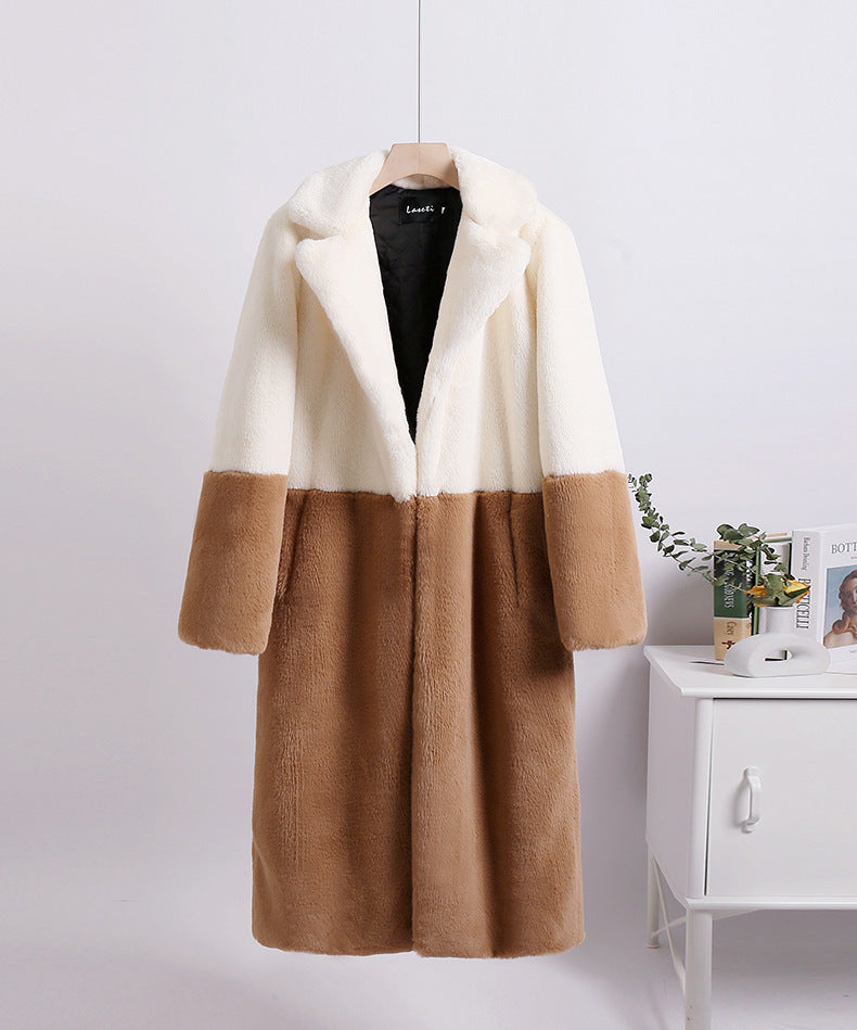 Fashion Winter Faux Fur Plus sizes Long Coats for Women-Outerwear-A-S-Free Shipping Leatheretro