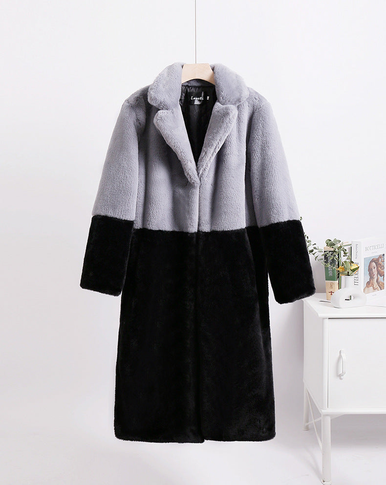 Fashion Winter Faux Fur Plus sizes Long Coats for Women-Outerwear-L-S-Free Shipping Leatheretro