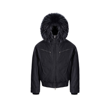 CATSSTAC Detachable Hood Down Jacket-Jacket-S (Preorder)-Black-Free Shipping Leatheretro