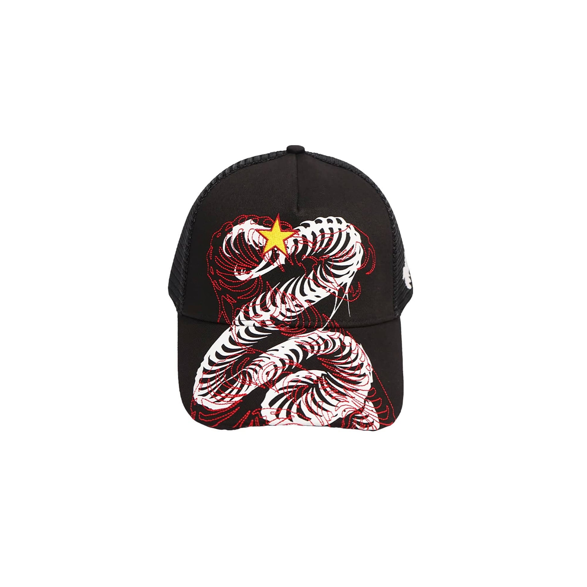 VINKID Twin Serpent Star Mesh Cap-Hat, Cap, Beanie-Black-Free Shipping Leatheretro