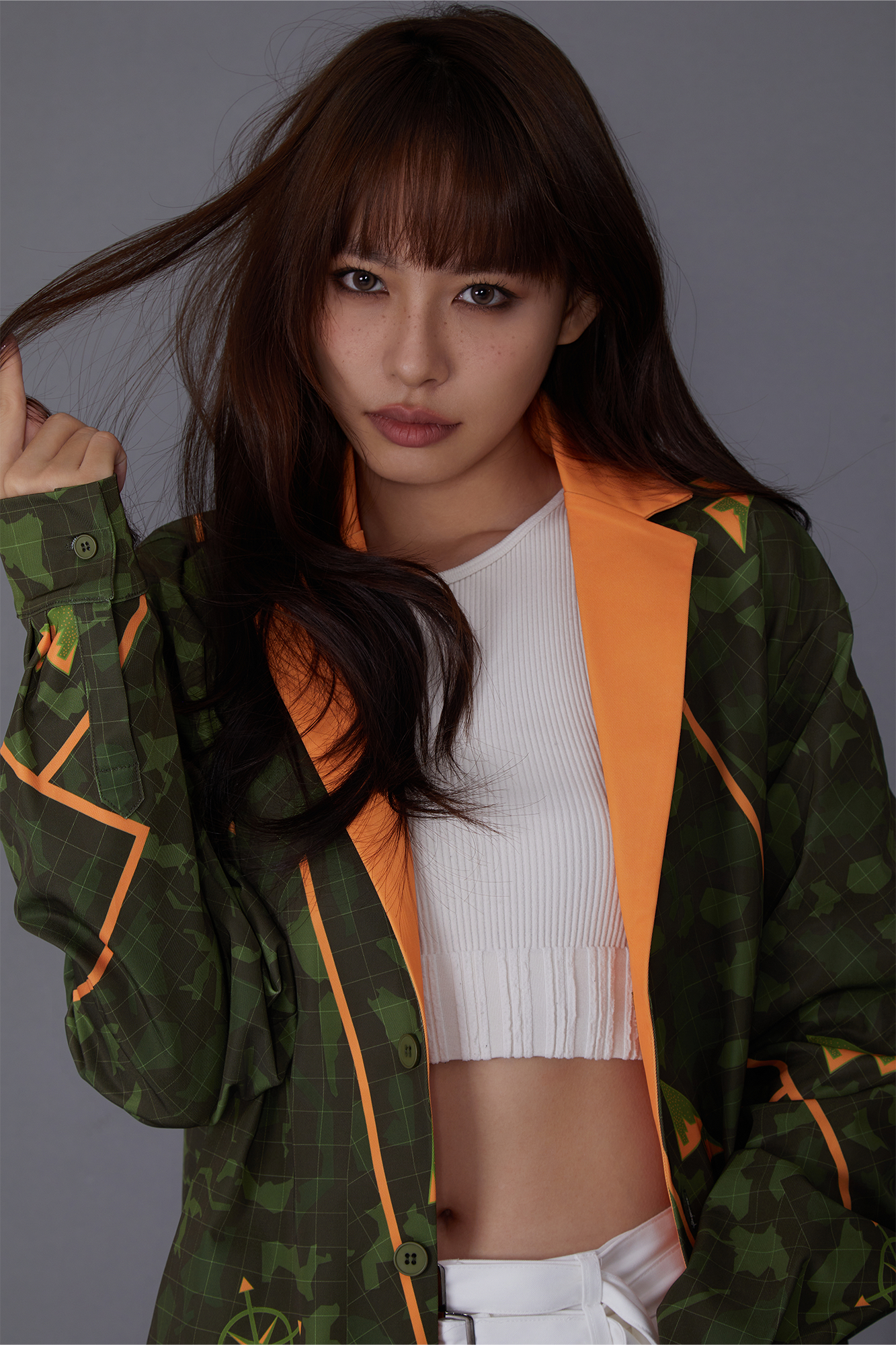 MASH UP ASIA Graphic Contrast Lapel Oversized Blazer-Jacket-M-Free Shipping Leatheretro