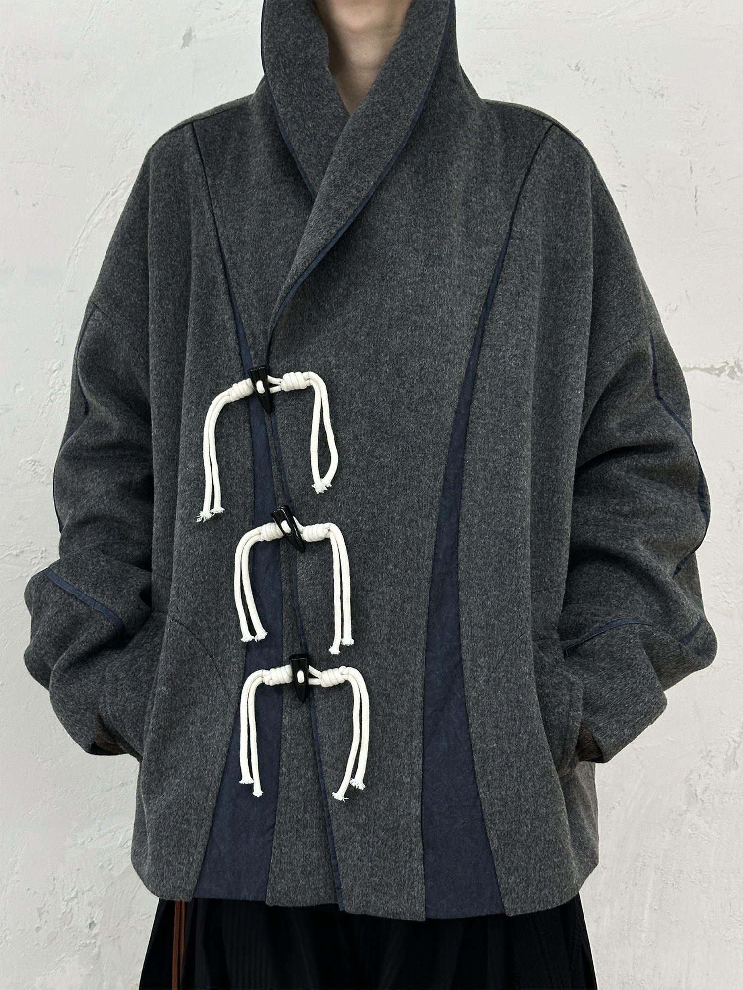 RELABEL Asym Wool-Blend Curved Panel Jacket-Jacket-XS (Preorder)-Free Shipping Leatheretro