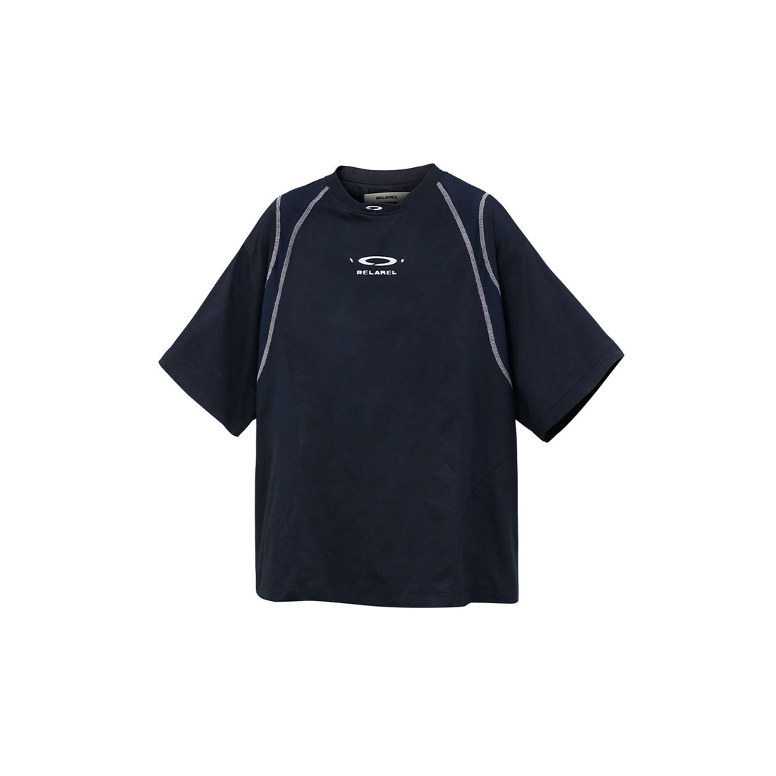 RELABEL Contrast Paneled Quick-Dry Tee-T Shirt-XS-Red-Free Shipping Leatheretro