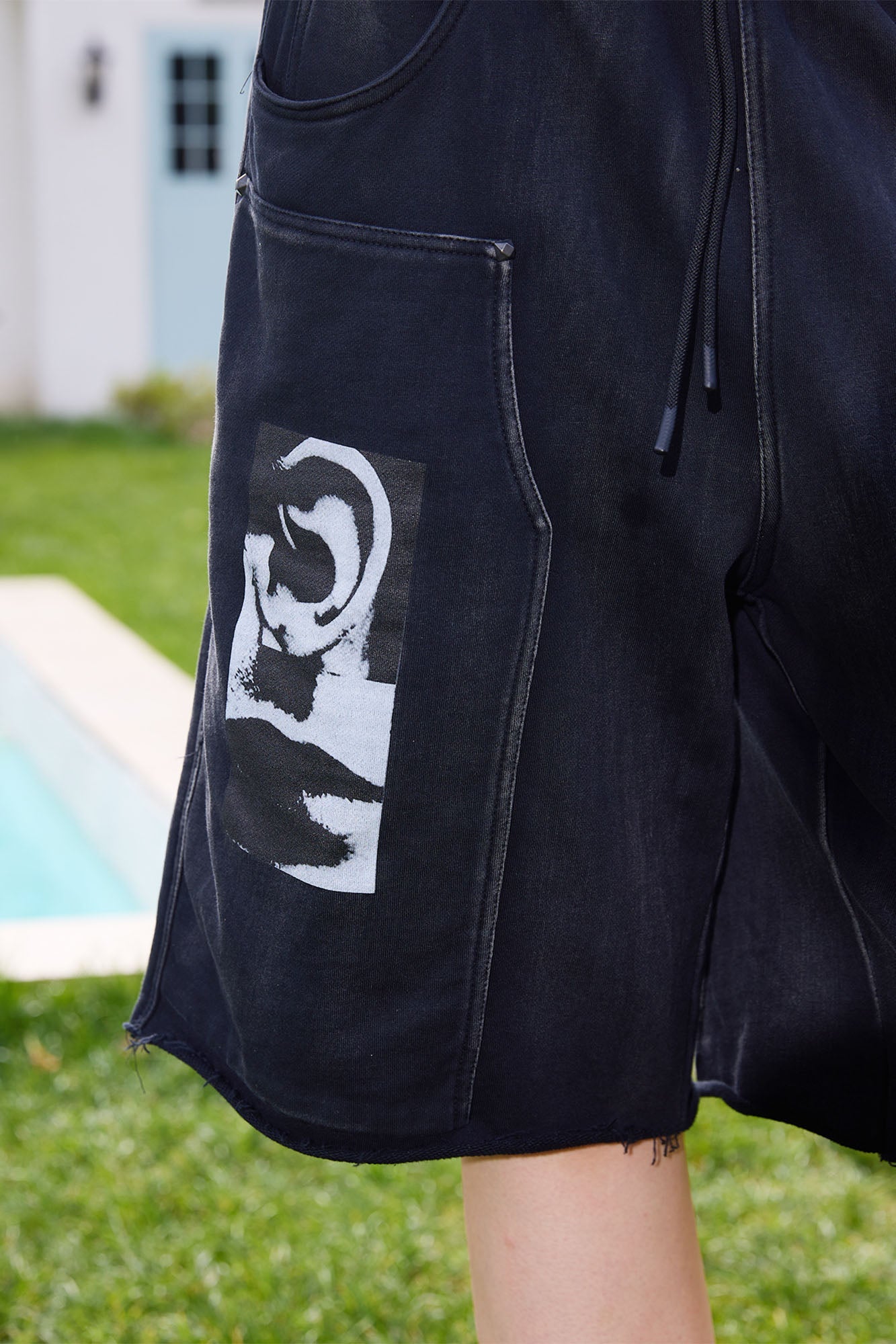 ERROR CODE ROBOT Distressed Double-Knee Rivet Shorts-Shorts-S (Preorder)-Free Shipping Leatheretro