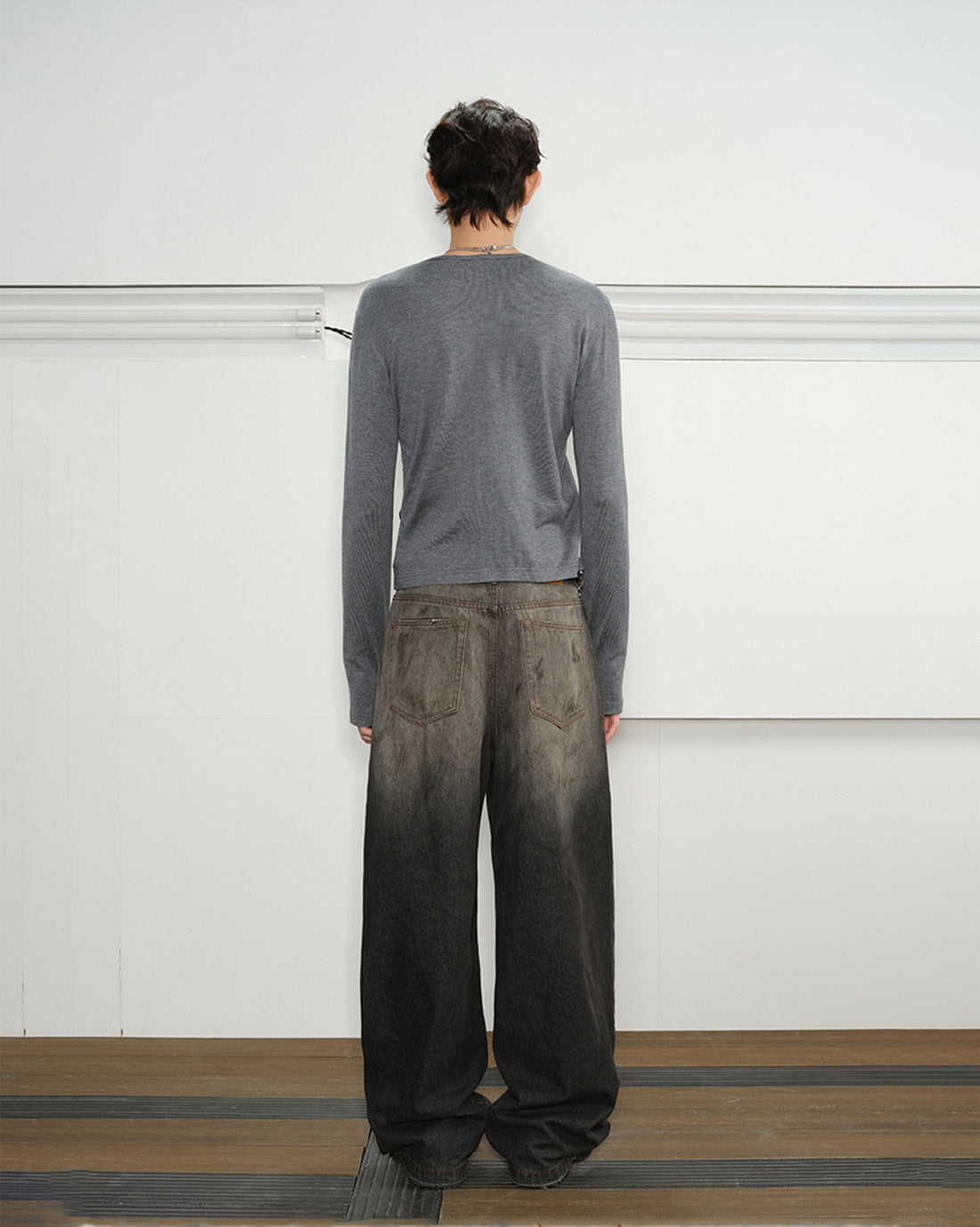 KREATE Eastern Aesthetics Washed Wide-Leg Jeans-Jeans-S-Free Shipping Leatheretro