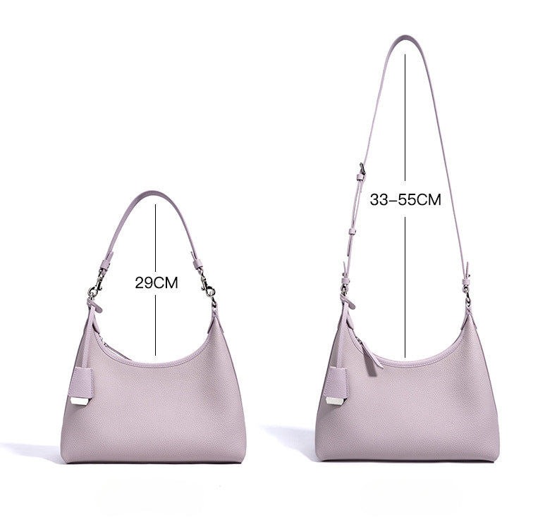 Premium Genuine Leather Elegant Single Shoulder Bag-Shoulder Bags-Lavender-Free Shipping Leatheretro