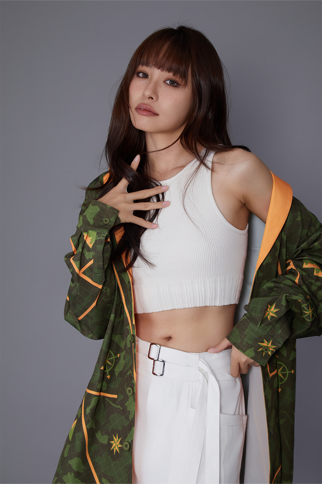 MASH UP ASIA Graphic Contrast Lapel Oversized Blazer-Jacket-M-Free Shipping Leatheretro