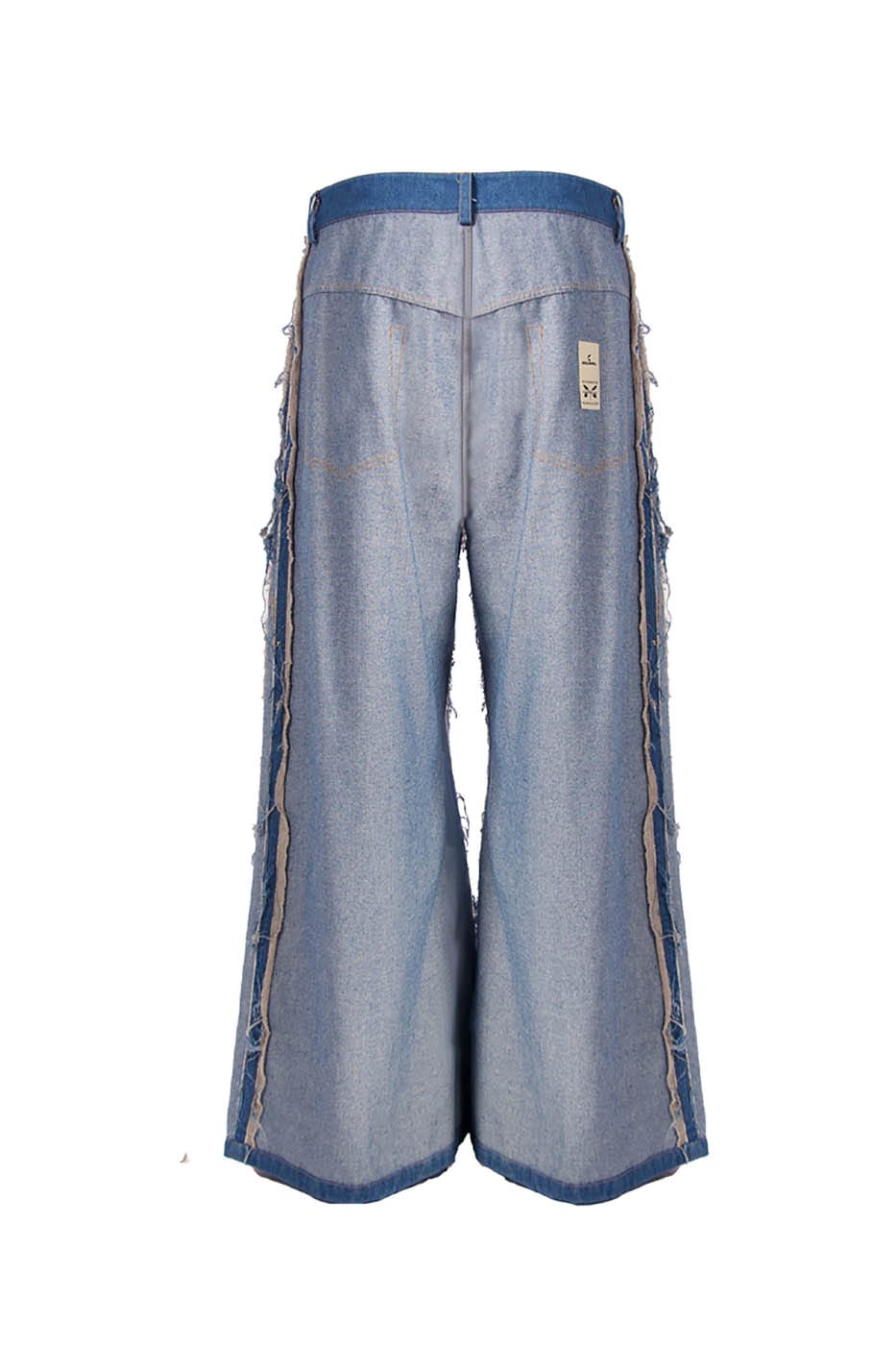 RELABEL Inside-Out Spliced Frayed Baggy Jeans-Jeans-S-Free Shipping Leatheretro