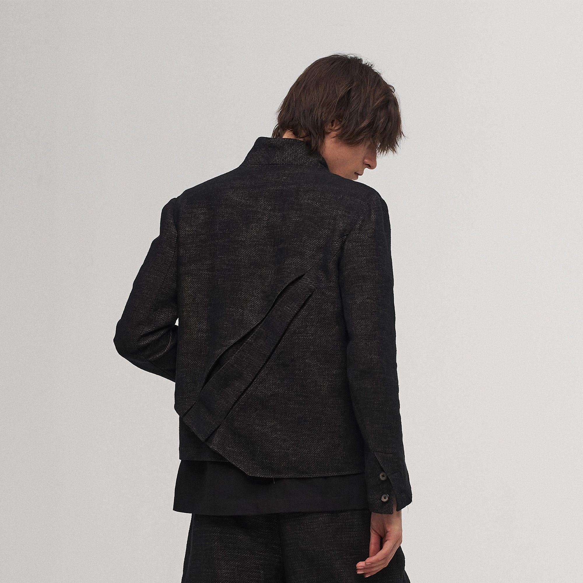 ILNya Nieternite Nifutur Double-Layer Weave Linen Jacket Black-Jacket-S (0)-Free Shipping Leatheretro