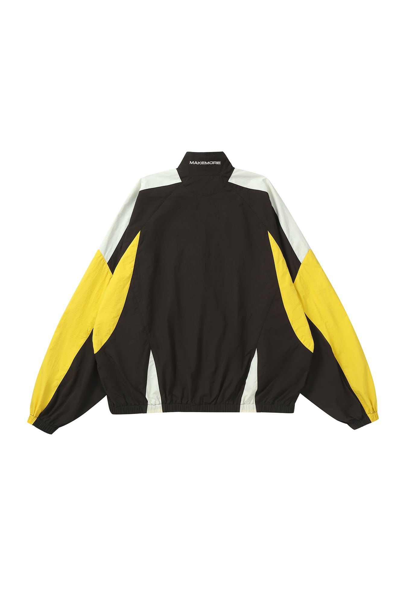 MAKEMORE Retro Contrast Panel Embroidery Jacket-Jacket-S-Black-Free Shipping Leatheretro