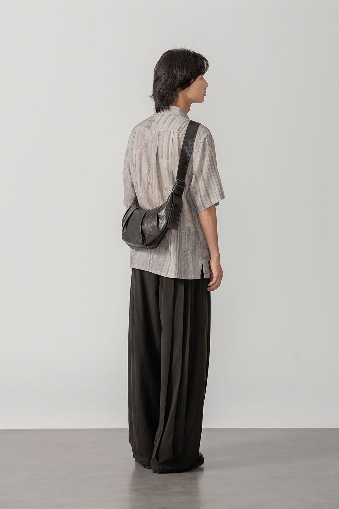MOITIEDEPETALE Striped Pocket Linen-Blend Half Shirt-Half shirt-XS-Free Shipping Leatheretro