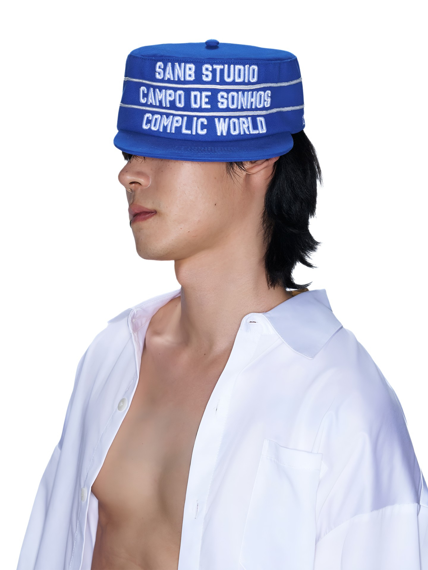 SANB Text Embroidered Pillbox Cap-Hat, Cap, Beanie-One Size-Free Shipping Leatheretro