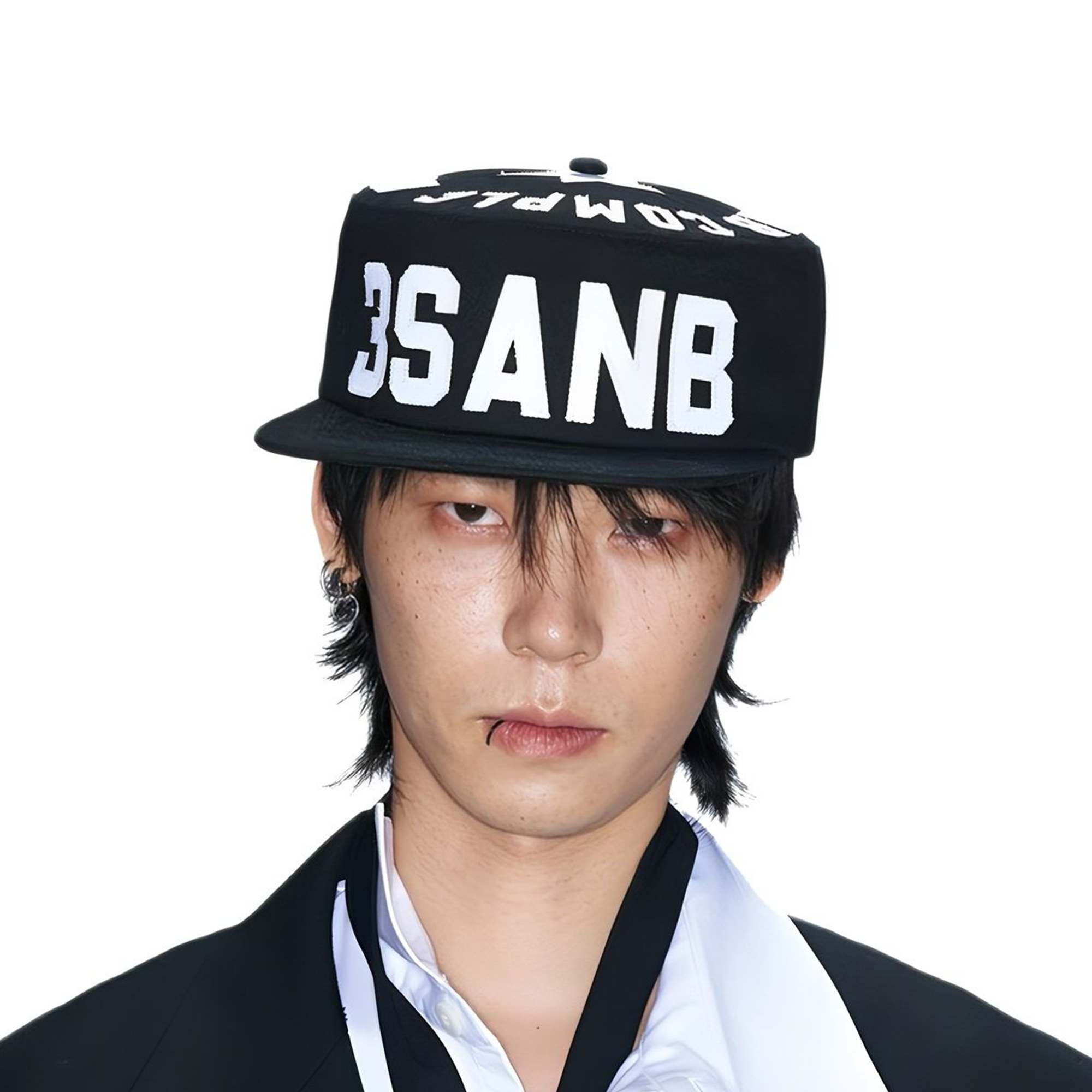 SANB LOGO Patch Pillbox Cap-Hat, Cap, Beanie-One Size-Free Shipping Leatheretro