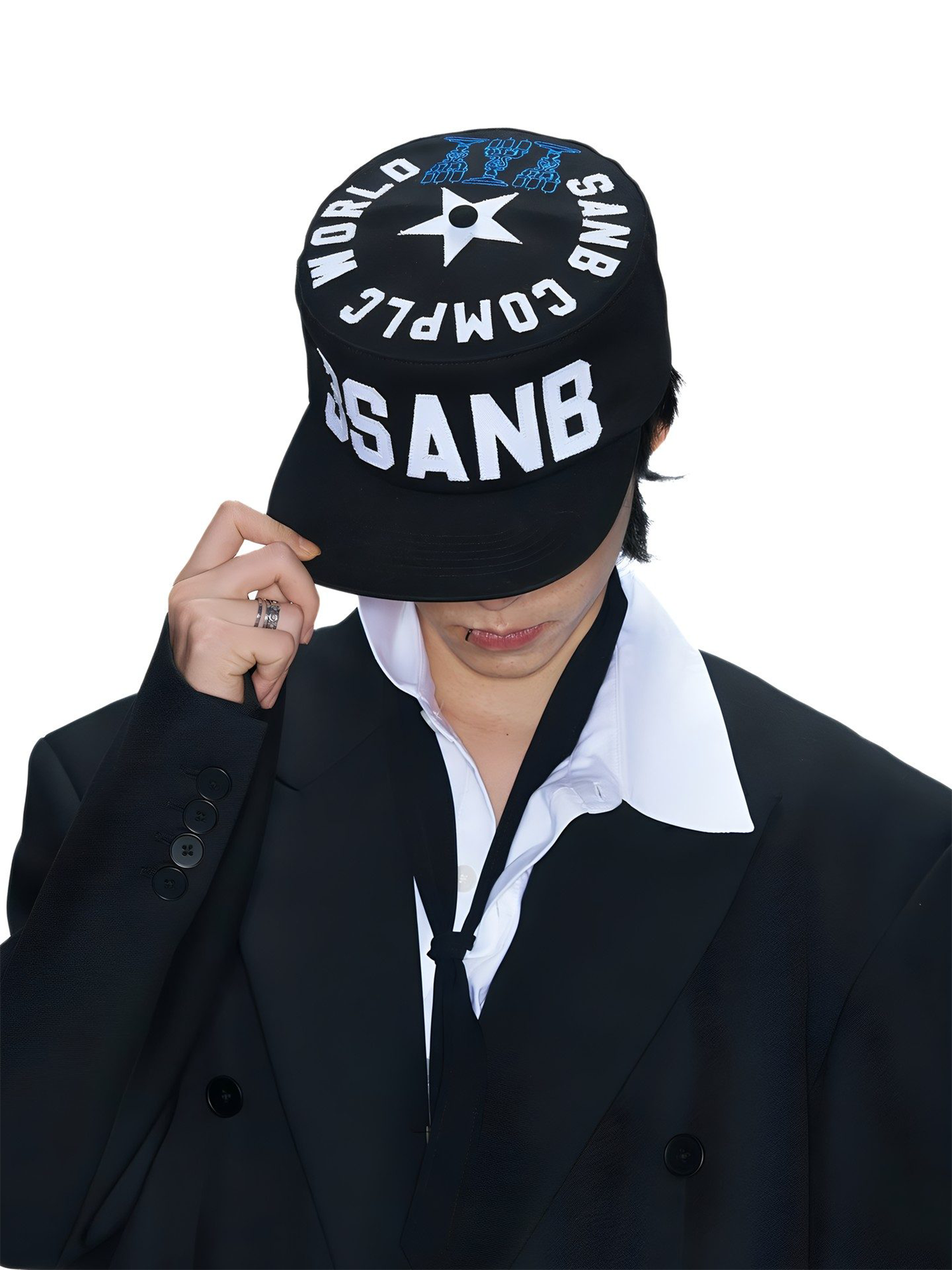 SANB LOGO Patch Pillbox Cap-Hat, Cap, Beanie-One Size-Free Shipping Leatheretro