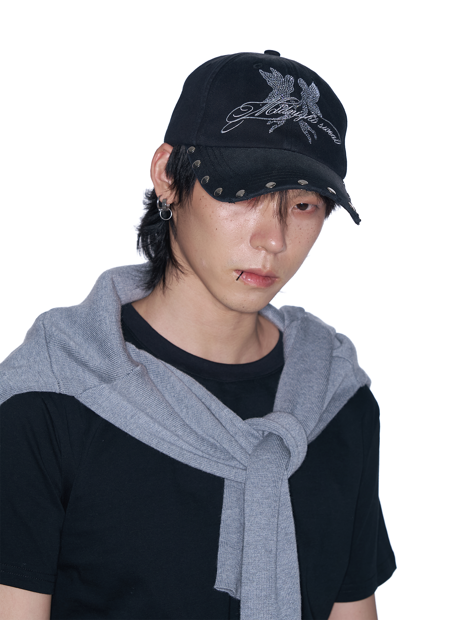 SANB Washed Angel Diamond Baseball Cap-Hat, Cap, Beanie-One Size-Free Shipping Leatheretro