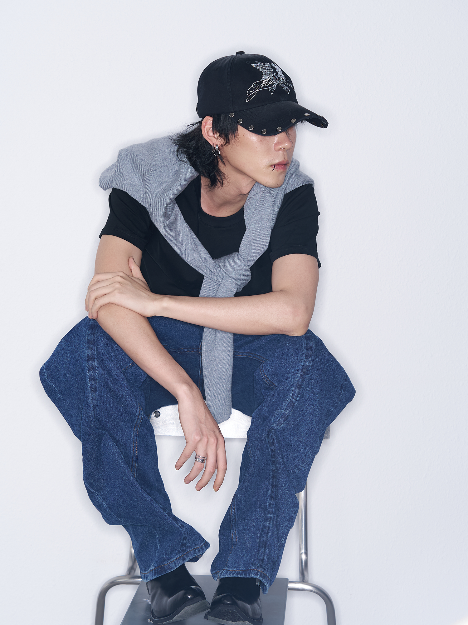 SANB Washed Angel Diamond Baseball Cap-Hat, Cap, Beanie-One Size-Free Shipping Leatheretro